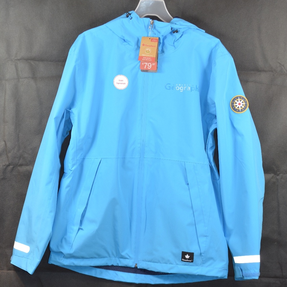 Mens Blue Canadiana Rain Jacket M NWT